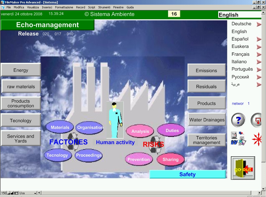 See the presentation of Sistema Ambiente with the comments